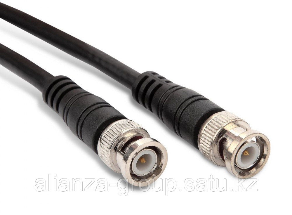 Hyperline PC-M-BNCM-BNCM-RG59S-1M-BK Патч-корд BNC(папа) -BNC(папа), RG-59 многожильный(stranded), 1 м, черный