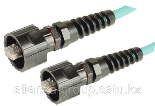 Siemon XC5-01M Патч-корд промышленный UTP, категория 5e, IP66/IP67 (индустриальная вилка RJ-45 на обоих концах), PVC, 1 м, синий