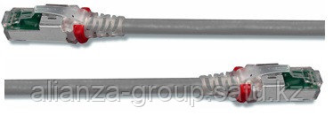 Siemon ZM6A-S02M-04B Z-MAX Патч-корд S/FTP, категория 6A, 26AWG, RJ45-RJ45, T568A/B, CM LSOH, 2 м, серый, прозрачные колпачки (из уп. 100 шт., без