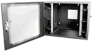 Siemon WC3-P101-24 Шкаф настенный, шириной 736 мм, глубиной 762 мм , дверь из плексигласа с замком, черный,