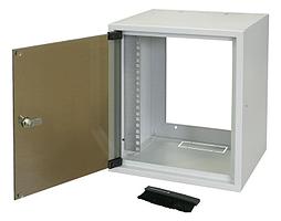 ZPAS WZ-3661-01-02-011 Шкаф настенный 10" серия SKI2, 7U, 355х310х260, уст. размер 236 мм, со стеклянной дверью, цвет серый (RAL 7035)