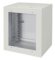 ZPAS WZ-3661-01-01-011 Шкаф настенный 10" серия SKI2, 7U, 355х310х260, уст. размер 236 мм, со стальной дверью, цвет серый (RAL 7035)