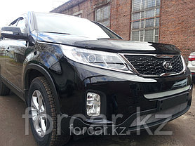 Защита радиатора KIA Sorento с зимним пакетом 2013- chrome низ, фото 2
