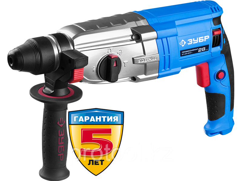 Перфоратор SDS-plus, ЗУБР Профи, реверс, металл редуктор, 3.2Дж, 0-1200 об/мин, 0-4800уд/мин, 800 Вт, кейс