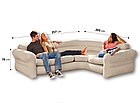 Надувной диван INTEX 68575 - 257х203х76 см, серый, фото 5