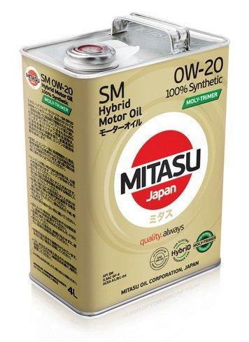 Моторное масло MITASU HYBRID MOLY-TRIMER SM 0w20 4 литра