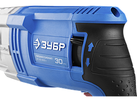 Перфоратор SDS-plus, ЗУБР Профессионал ЗП-32-1100 К, реверс, горизонтальный, металлич редуктор, 3.4 Дж, 0-920, фото 4