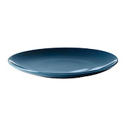 Тарелка десертная ФЭРГРИК диаметр 21 см. темная бирюза IKEA, ИКЕА