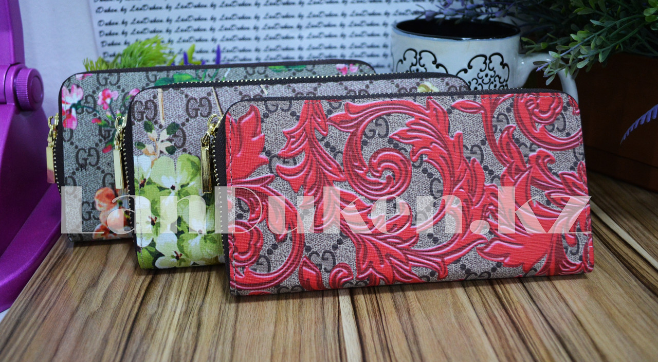 Женский кошелек-клатч Gucci с цветочным принтом в ассортименте - фото 1 - id-p45465302