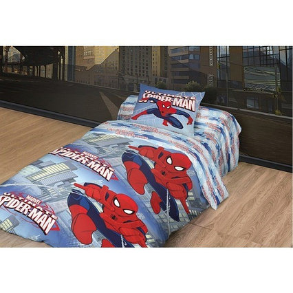 Комлект постельного белья  MARVEL - Человек паук 1,5 сп