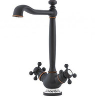 Кухонный смеситель Omoikiri Kagoshima-О (OKAG-ORB-35) вентильный с высоким изливом латунь/античная бронза