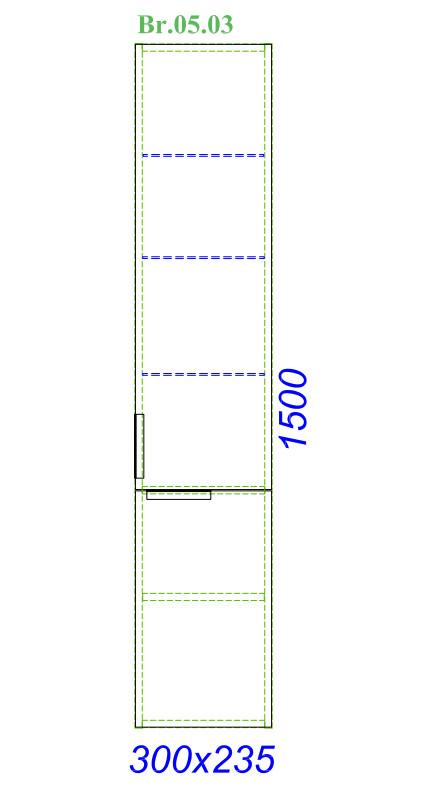 Пенал подвесной Aqwella Brig 30 дуб седой Br.05.03/Gray - фото 4 - id-p45734252