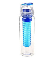 Бутылка питьевая Tasty с отсеком для фруктов, 750 мл, голубая