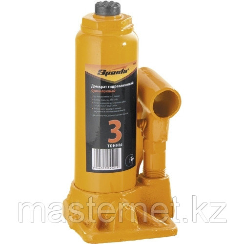 Домкрат гидравлический бутылочный, 3т, h подъема 180-340 мм SPARTA 50322