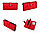 Винтажный красный кошелек визитница на магнитной кнопке , фото 3