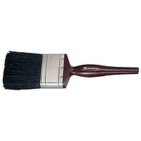 Кисть плоская "Декор" 2" (50 мм), натуральная черная щетина, деревянная ручка// MATRIX