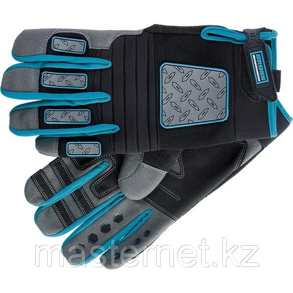 Перчатки DELUXE, универсальные комбинированные, для спорта и работы, размер XL, GROSS, 90334