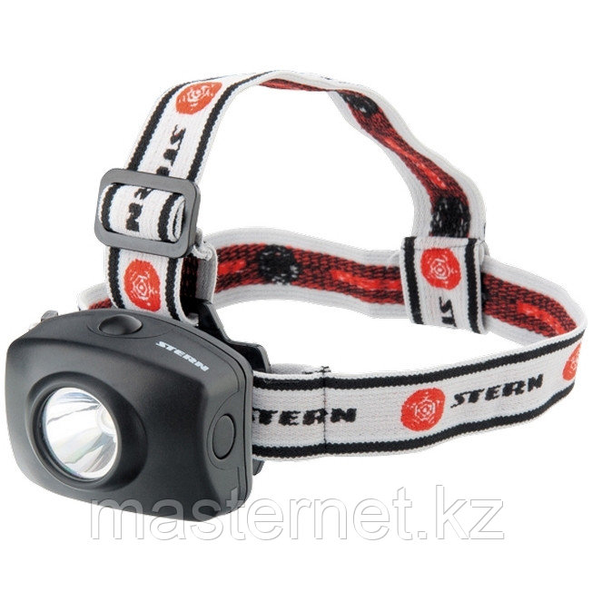 Наголовный фонарь, 1 super Led, светодиодный, 3хААА, Stern, 90564