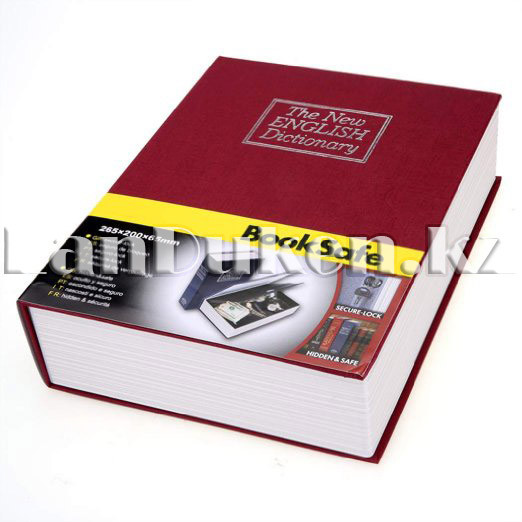 Книга-сейф The New English Dictionary красная 265х200х65 мм большая