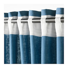 Гардины АЙНА  синий  290x300 см ИКЕА IKEA, фото 3