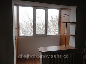 Отделка балконов и лоджий. Объединение балкона с комнатой, Алматы