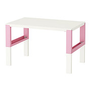 Письменн стол ПОЛЬ белый розовый 96x58 см IKEA, ИКЕА Казахстан