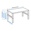 Письменн стол ПОЛЬ белый 128x58 см IKEA, ИКЕА, фото 4
