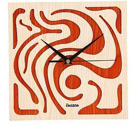 Часы настенные квадратные "Серия Дерево. Орнамент", 25,5 × 25,5 см