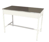 Стол лабораторный с 2-мя выдвижными ящиками, столешница из нержавеющей стали