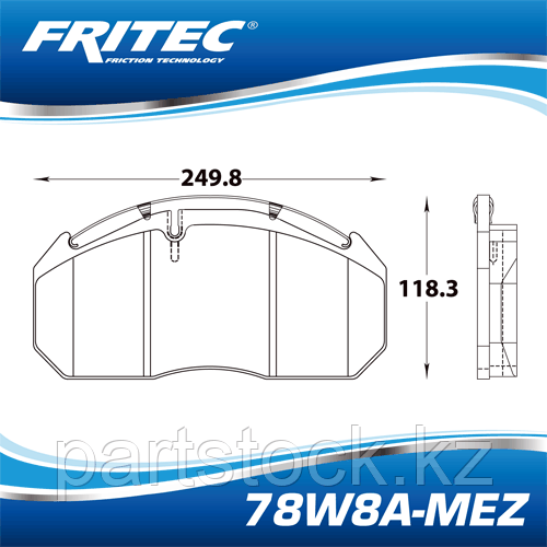 Колодки тормозные дисковые, зад  на MERCEDES, МЕРСЕДЕС, FRITEC 78W8A-MEZ