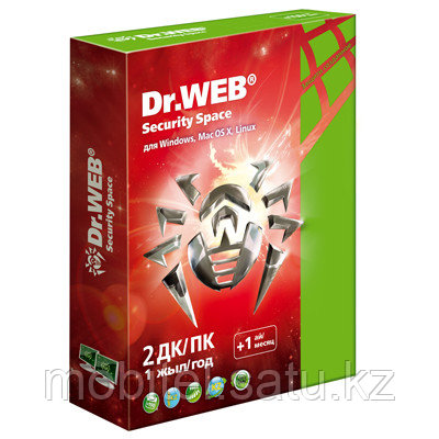 ПО Антивирус Dr. Web Security Space PRO, 2ПК на 1 год + 1 месяц