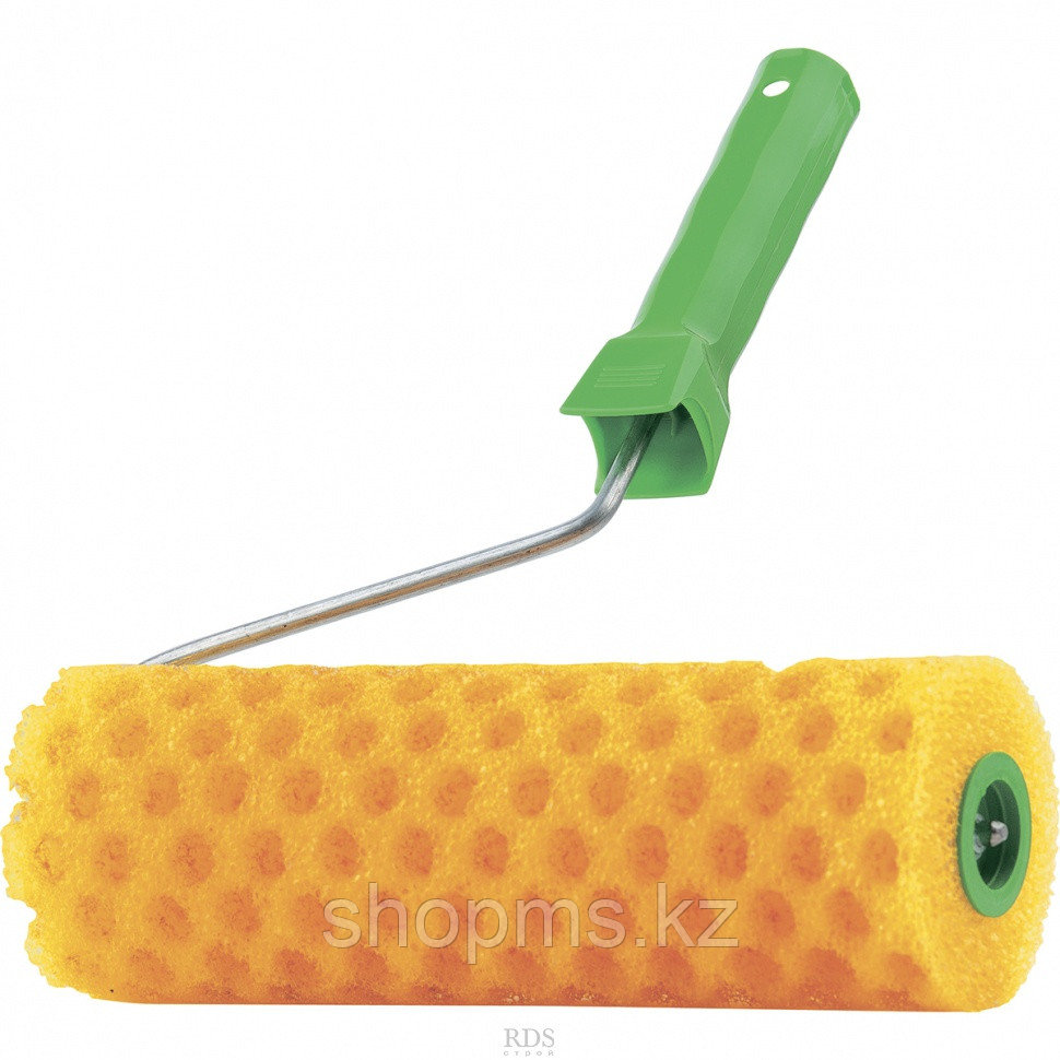 0367-24 Валик STAYER "PROFI" СТРУКТУРНЫЙ ПОРОЛОН В ГОРОШЕК малярный в сборе, бюгель 6мм, 80x240мм***