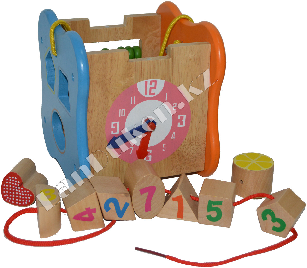 Детская развивающая деревянная игрушка со счетами (сортер) - фото 2 - id-p45870417