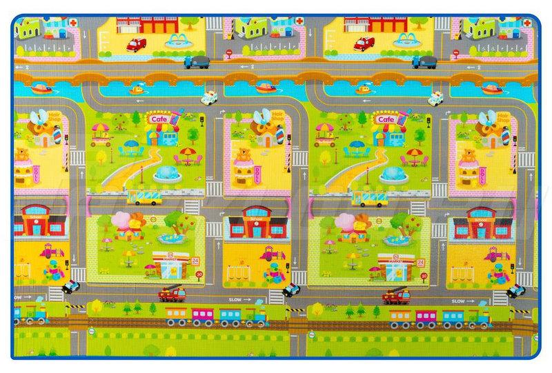 Игровой складной коврик Парклон Дороги 2*1,8м*0,5см