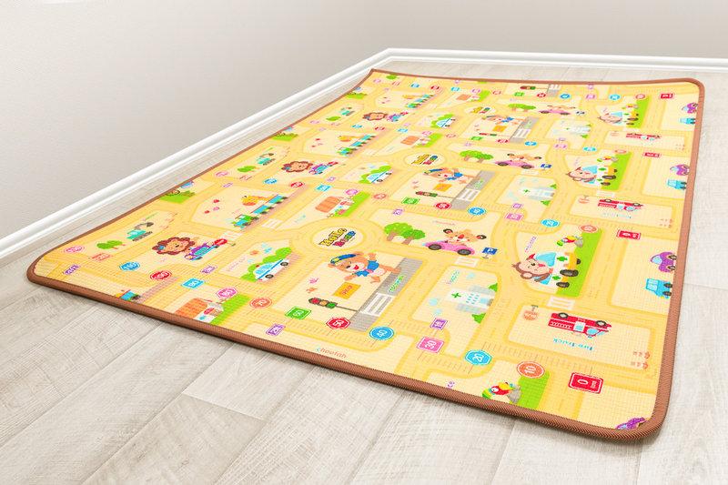 Игровой двусторонний коврик Парклон Котики+Веселый город 200*150*1см