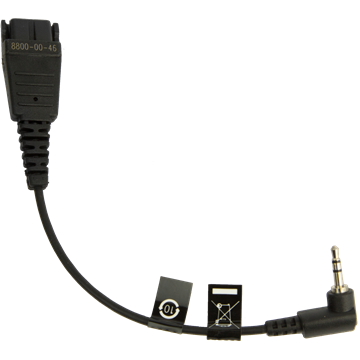 Шнур-переходник Jabra QD/mini jack 2.5 прямой (8800-00-46)