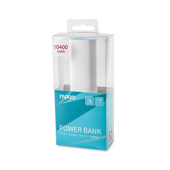 Портативное зарядное устройство Powerbank (пауэрбанк) Rapoo P100 Белый, фото 2