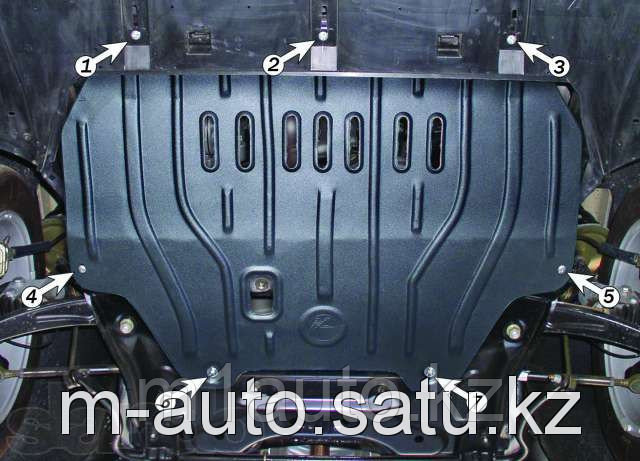 Защита картера двигателя и кпп на Kia Cerato /Киа Церато 2021- - фото 4 - id-p2988027