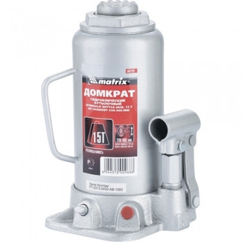Домкрат гидравлический бутылочный 15 т h подъема 230–460 мм MATRIX MASTER 50729 (002)