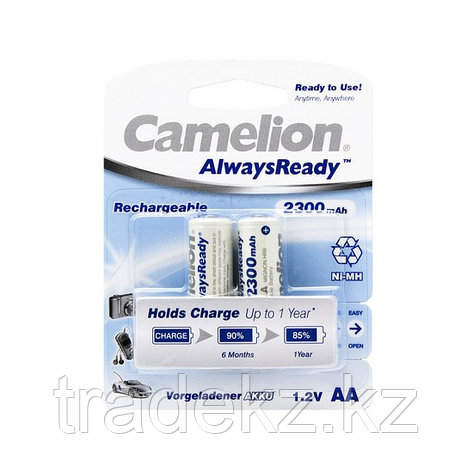 Аккумулятор CAMELION AlwaysReady Rechargeable NH-AA2300ARBP2, фото 2