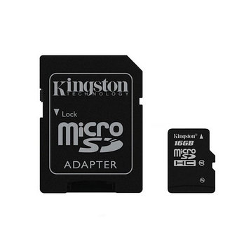 Карта памяти Kingston SDC10G2/16GB Class 10 16GB + адаптер для SD, фото 2