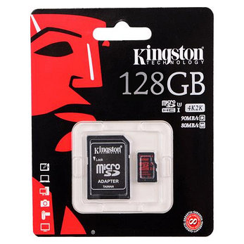 Карта памяти Kingston SDCA3/128GB UHS class 3 (U3) 4K2K 128GB + адаптер для SD, фото 2