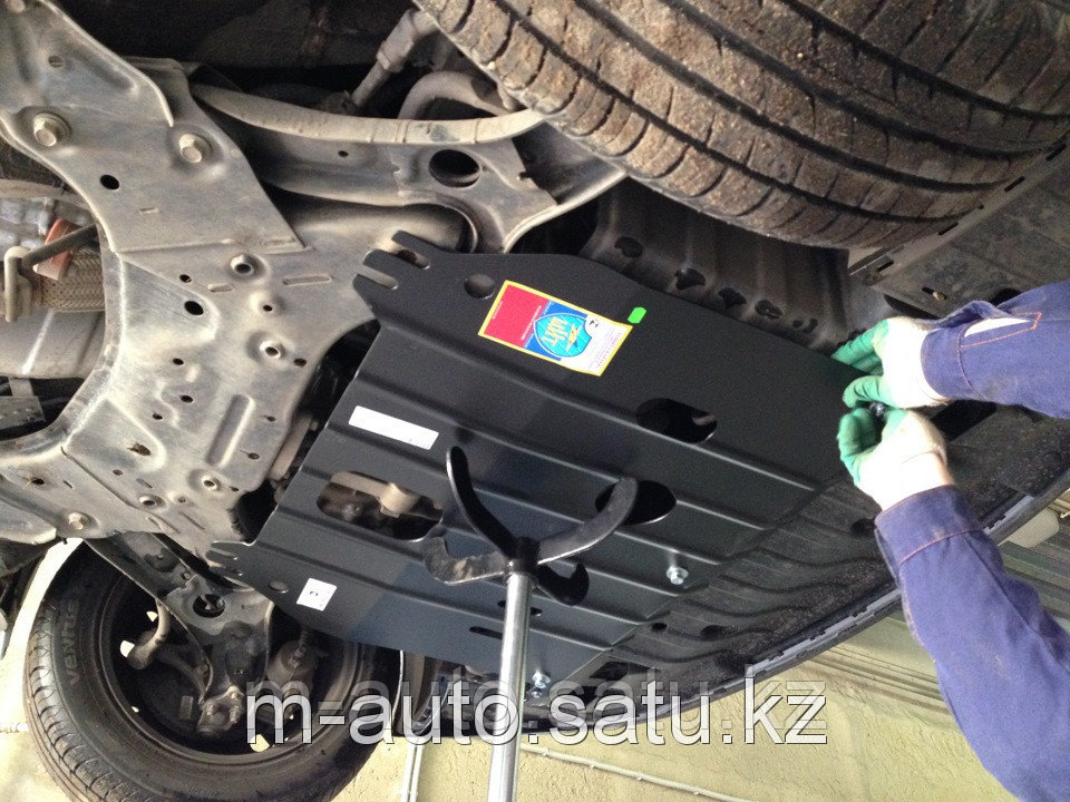 Защита картера двигателя и кпп на Hyundai Santa Fe/ Хюндай Санта Фе 2018-2023 - фото 7 - id-p2989548