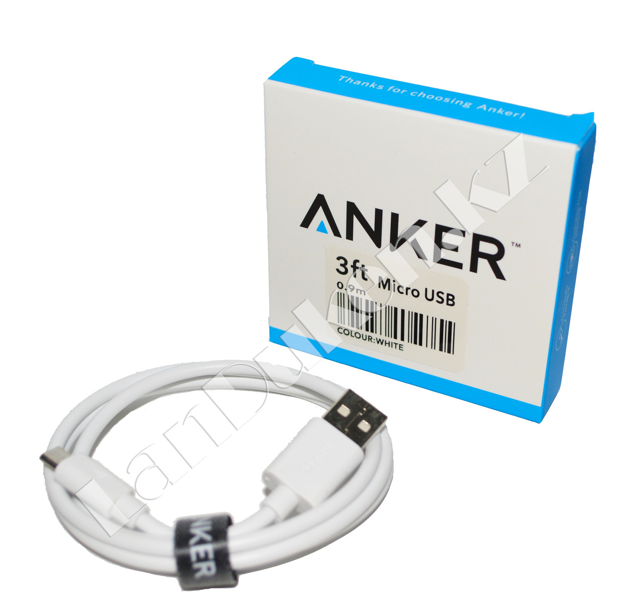 Зарядный micro USB кабель Anker 0.9 mm 3ft