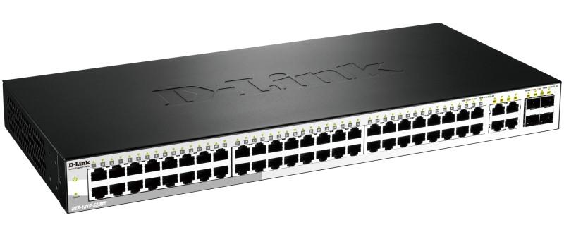D-link DES-1210-52/ME Управляемый коммутатор 2 уровня с 48 портами 10/100Base-TX и 4 комбо-портами 1000Base-T/