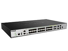 D-link DGS-3630-28SC коммутатор управляемый L3, 20 SFP-портов, 4x10/100/1000Base-T/SFP, 4x10GBase-X SFP+