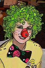Веселый клоун в Павлодаре