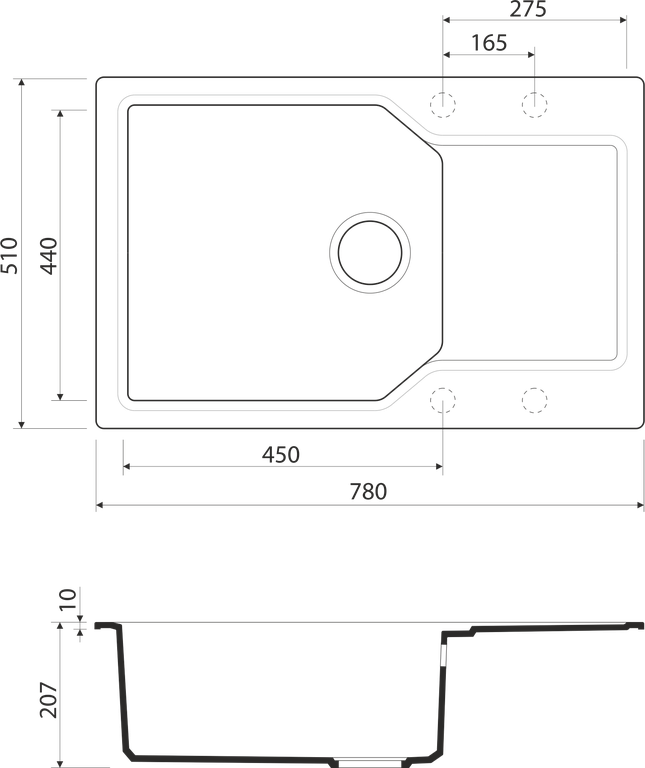 Кухонная мойка Omoikiri Yonaka 78-LB-SA 4993416 Artgranit/Бежевый - фото 9 - id-p45944825