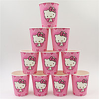 Одноразовая посуда для праздника Бумажные стаканчики "Hello Kitty" Бумажные стаканы