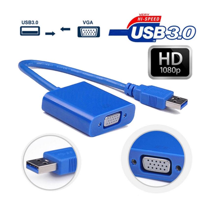 Адаптер, Внешняя USB видеокарта (переходник) USB 3.0 - VGA